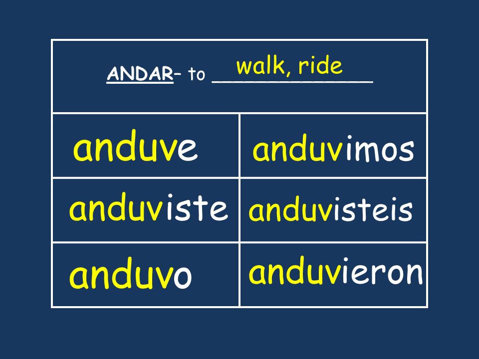 ANDAR– to ______________