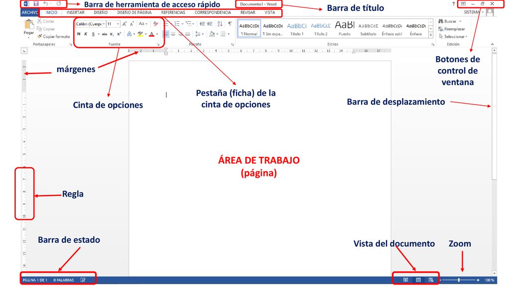 Botones de control de ventana Pestaña (ficha) de la cinta de opciones