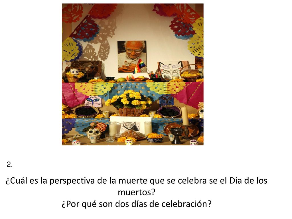 2. ¿Cuál es la perspectiva de la muerte que se celebra se el Día de los muertos.