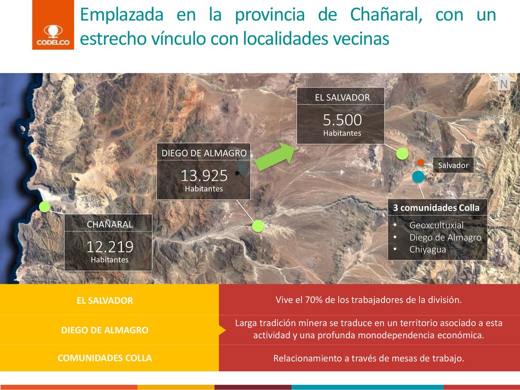 Emplazada en la provincia de Chañaral, con un estrecho vínculo con localidades vecinas