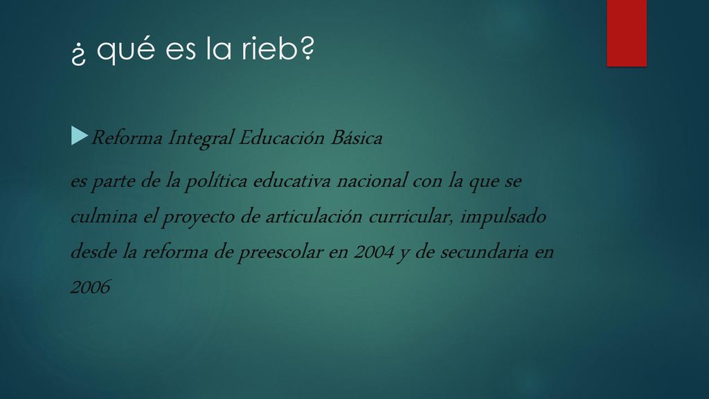 ¿ qué es la rieb Reforma Integral Educación Básica
