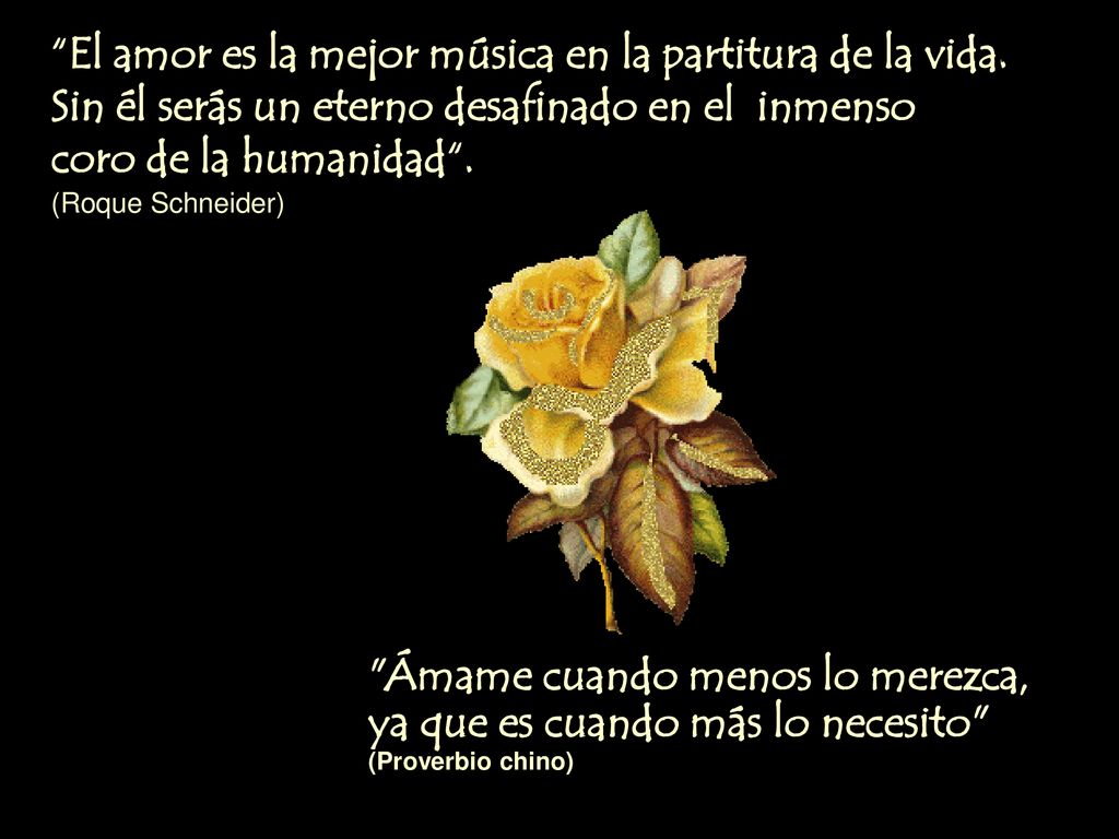 El amor es la mejor música en la partitura de la vida.