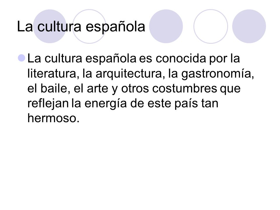 La cultura española