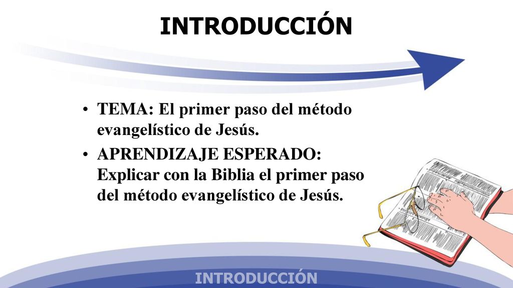 INTRODUCCIÓN TEMA: El primer paso del método evangelístico de Jesús.