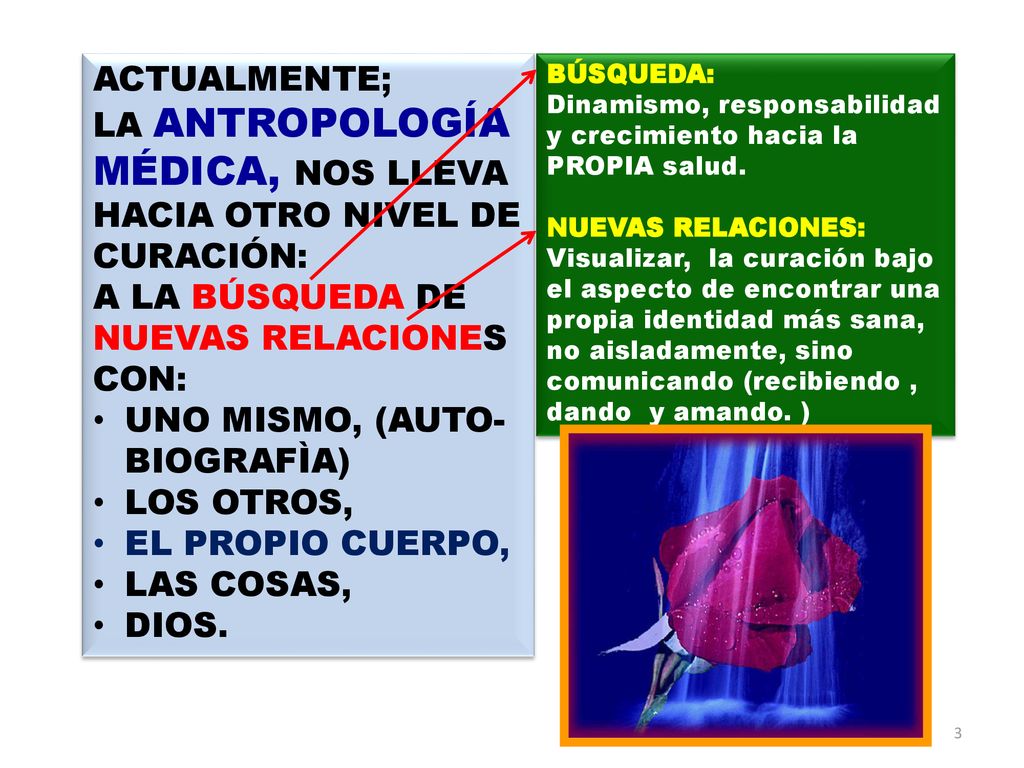 LA ANTROPOLOGÍA MÉDICA, NOS LLEVA HACIA OTRO NIVEL DE CURACIÓN: