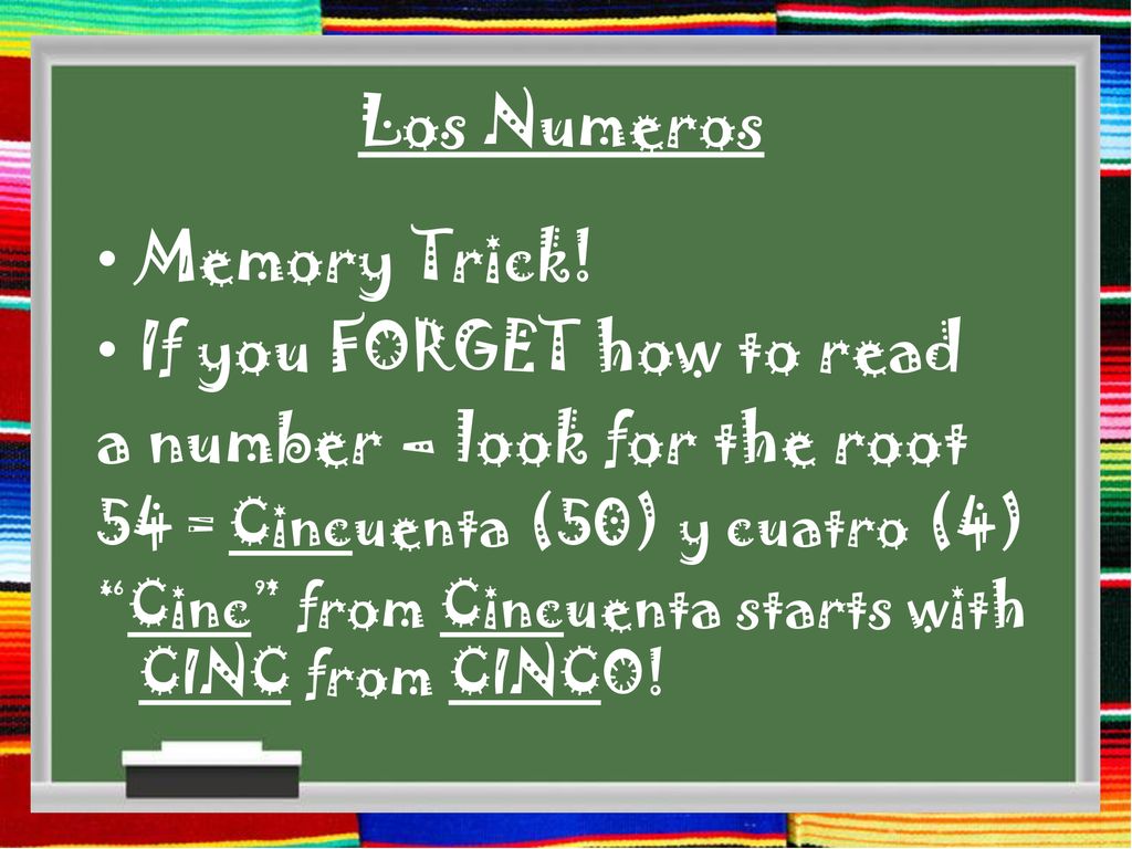 If you FORGET how to read a number – look for the root