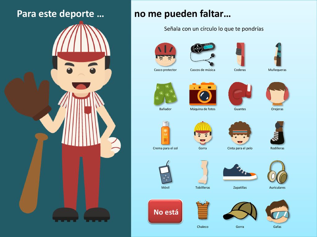Para este deporte … no me pueden faltar… No está