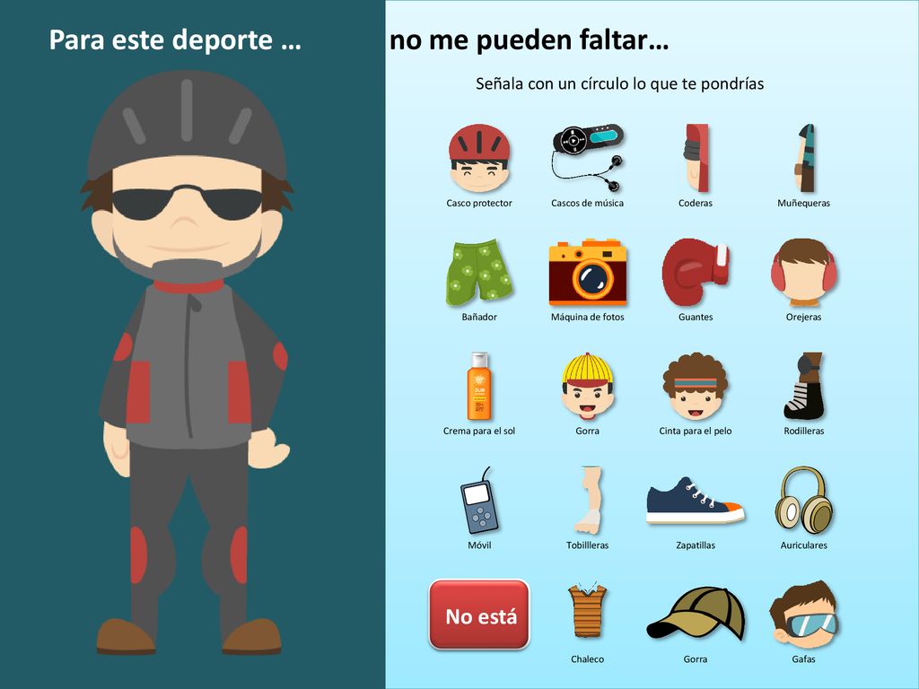 Para este deporte … no me pueden faltar… No está