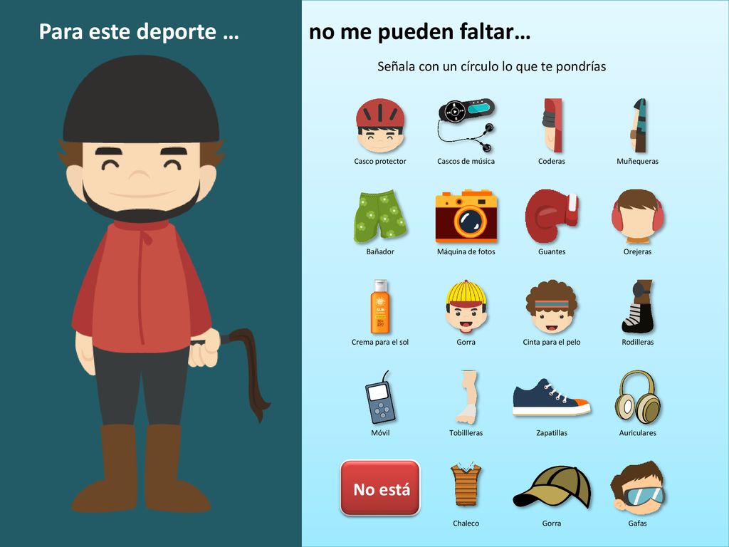 Para este deporte … no me pueden faltar… No está