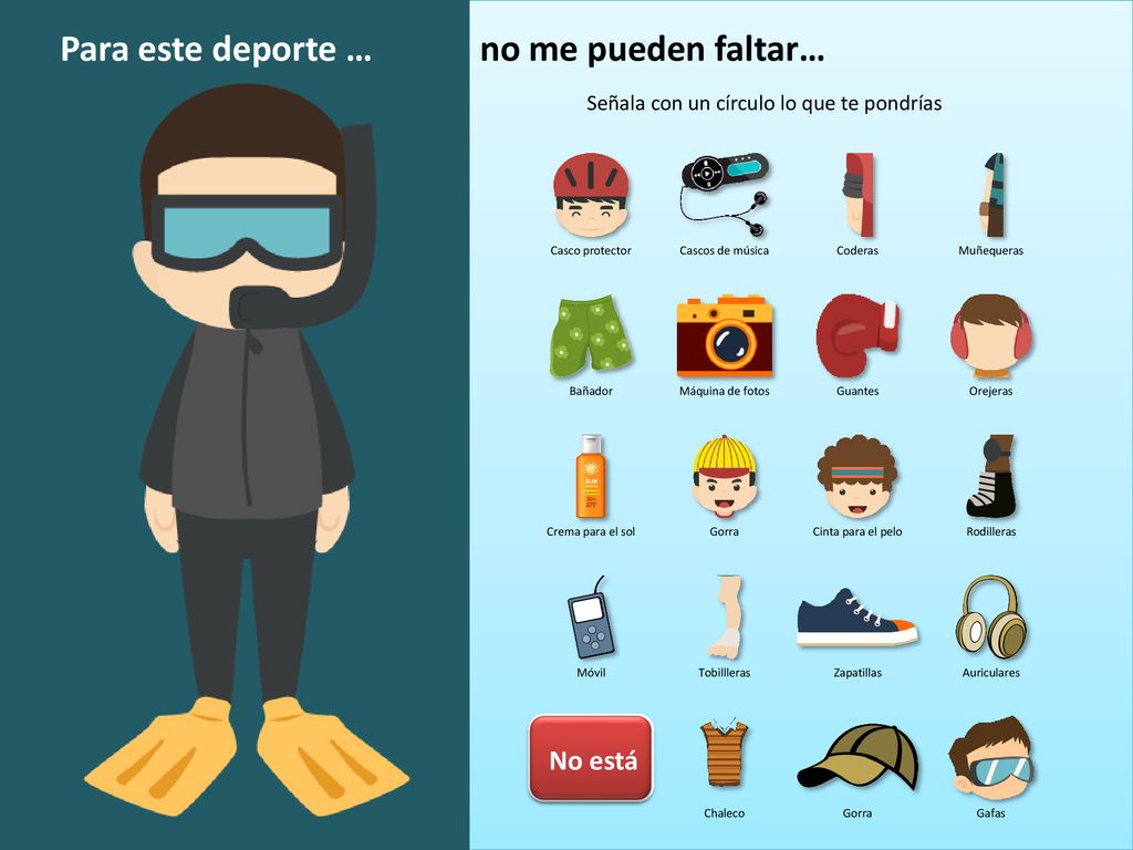 Para este deporte … no me pueden faltar… No está