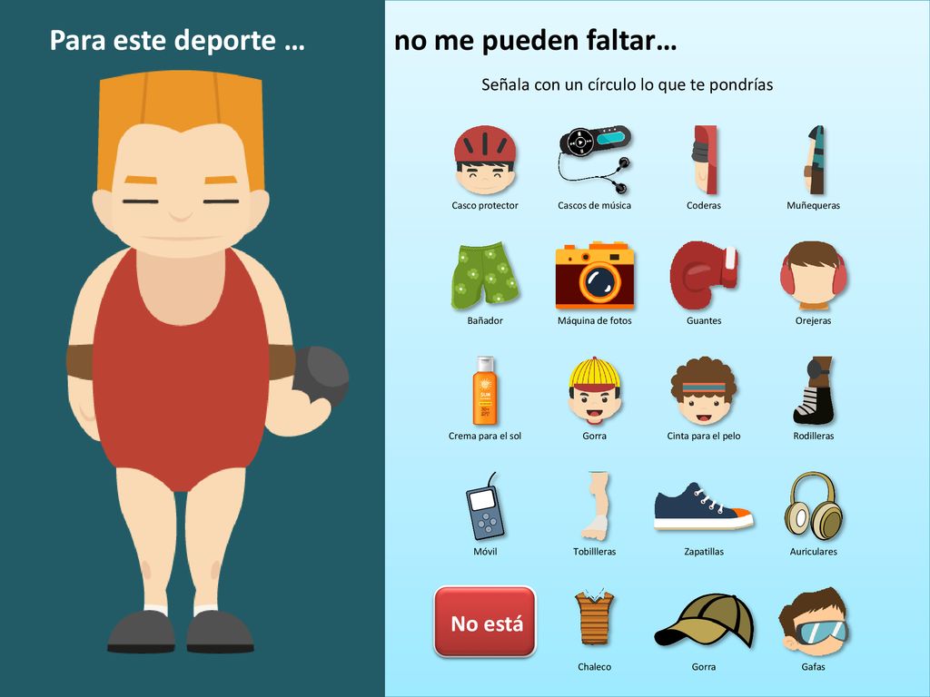 Para este deporte … no me pueden faltar… No está