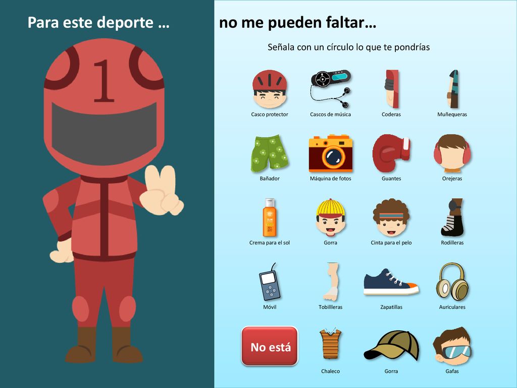 Para este deporte … no me pueden faltar… No está