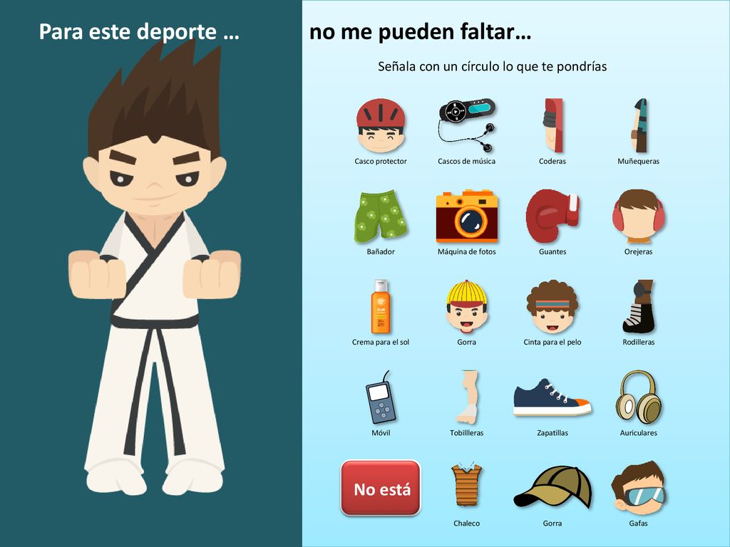 Para este deporte … no me pueden faltar… No está