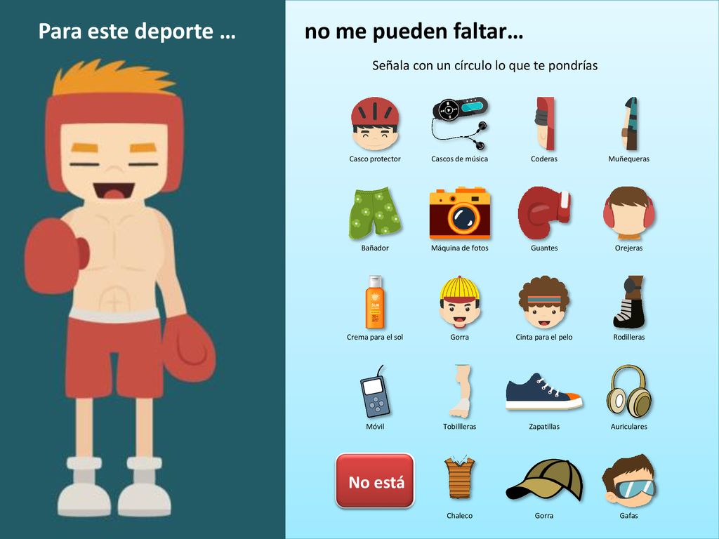 Para este deporte … no me pueden faltar… No está