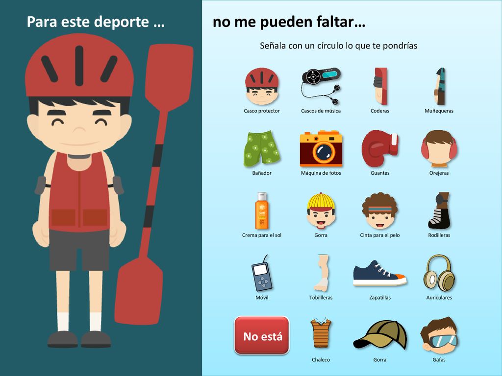 Para este deporte … no me pueden faltar… No está