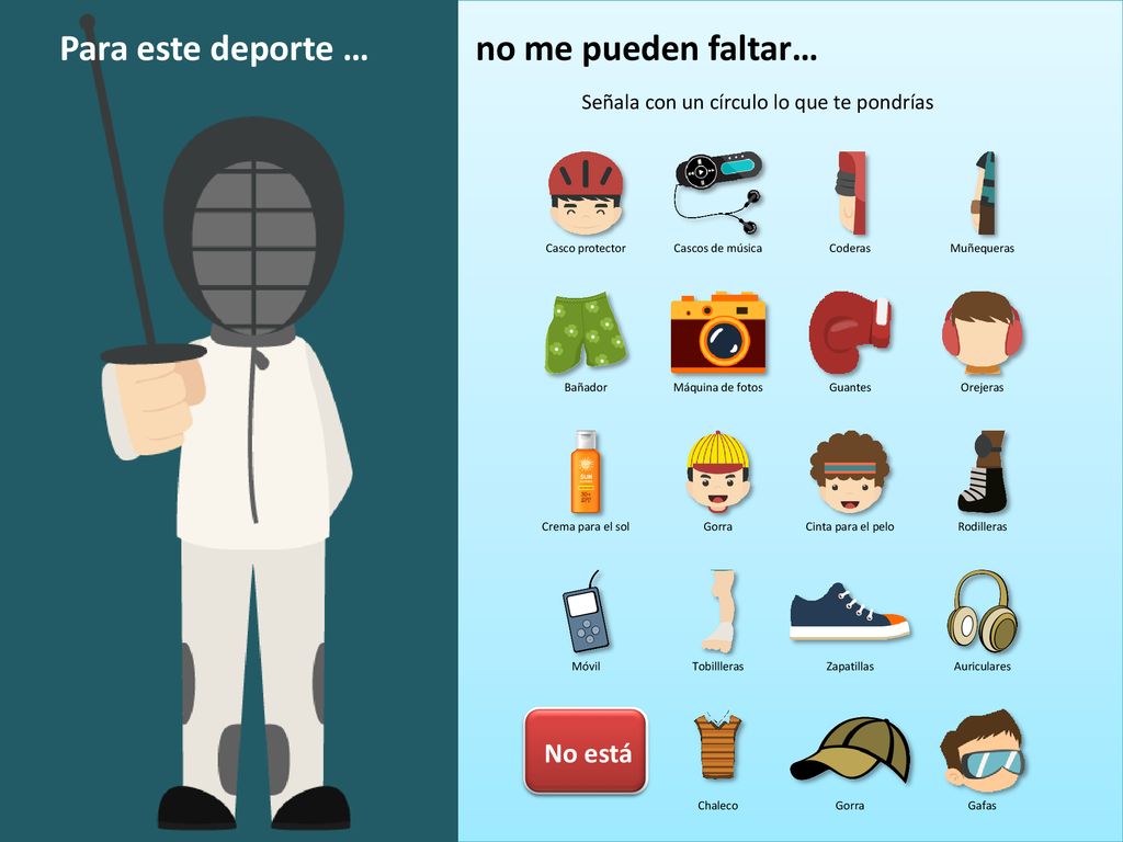 Para este deporte … no me pueden faltar… No está