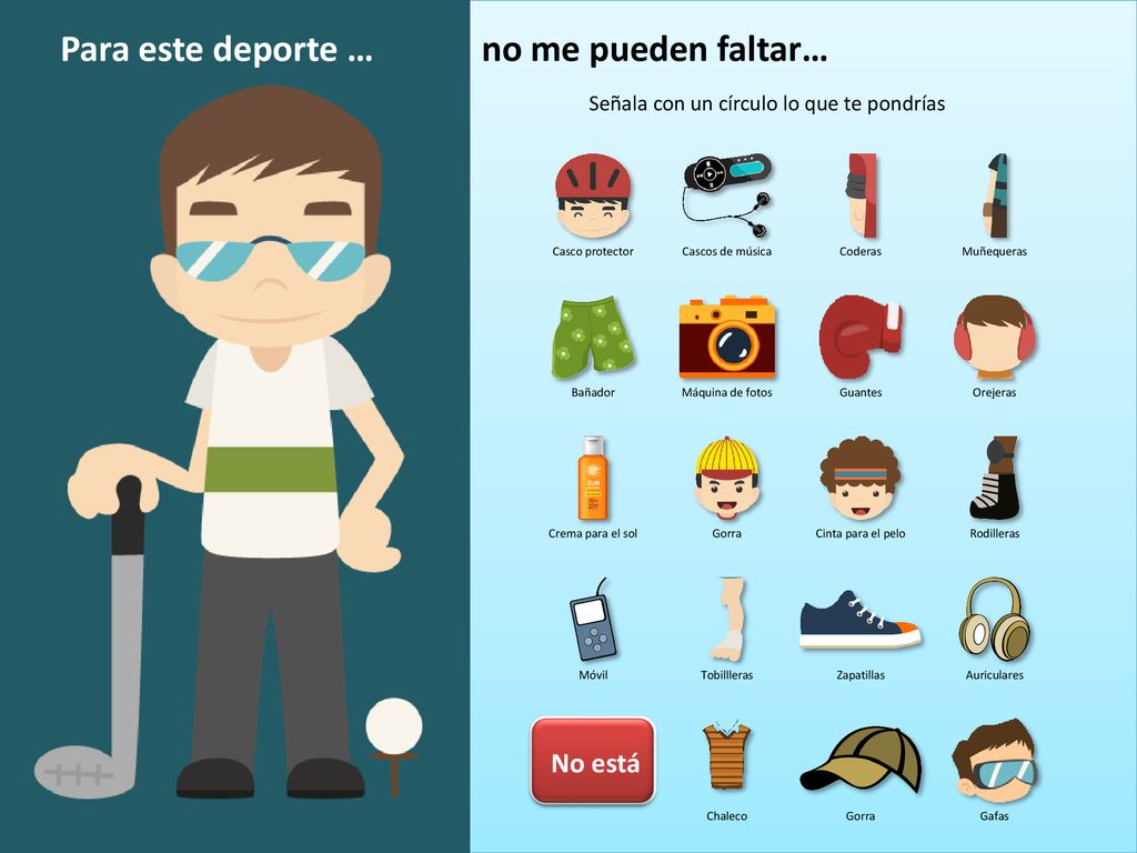 Para este deporte … no me pueden faltar… No está