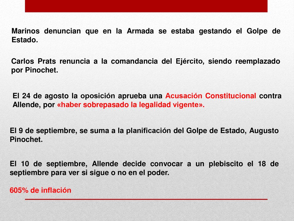 Marinos denuncian que en la Armada se estaba gestando el Golpe de Estado.