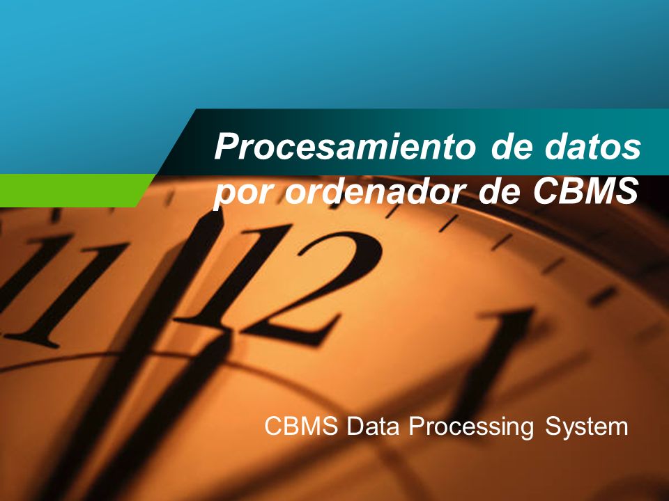 Procesamiento de datos por ordenador de CBMS