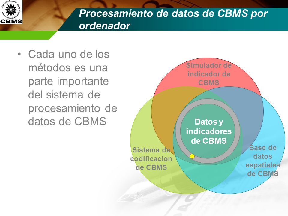 Procesamiento de datos de CBMS por ordenador
