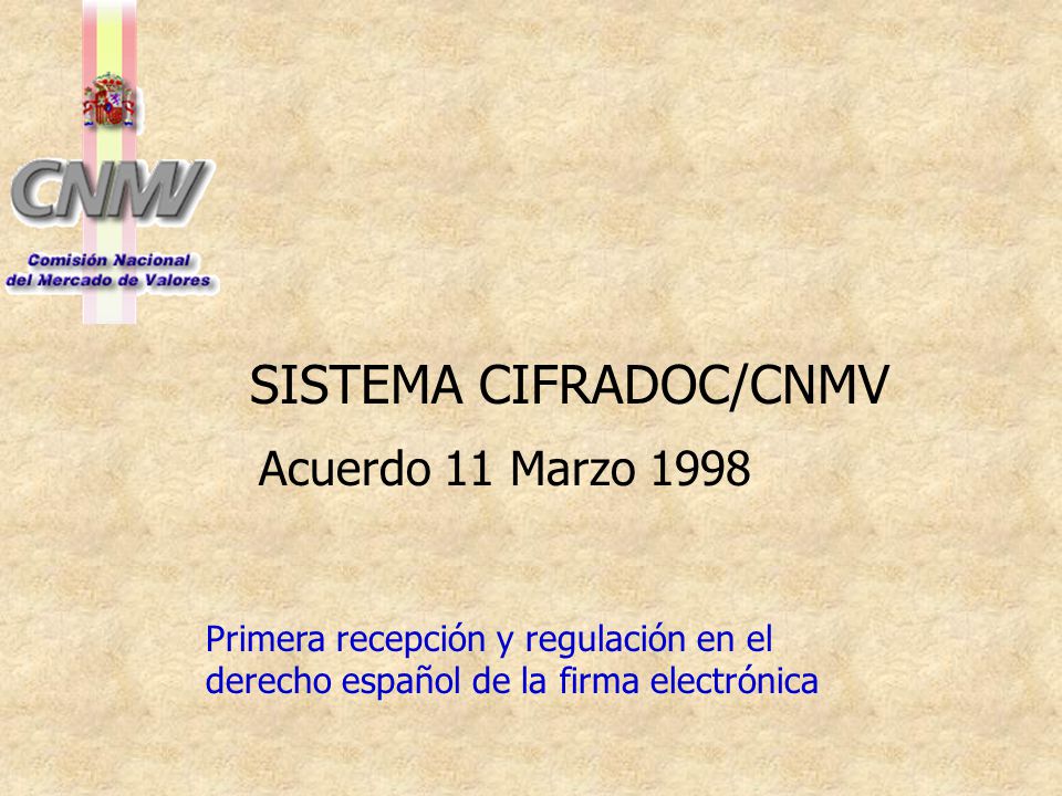 SISTEMA CIFRADOC/CNMV
