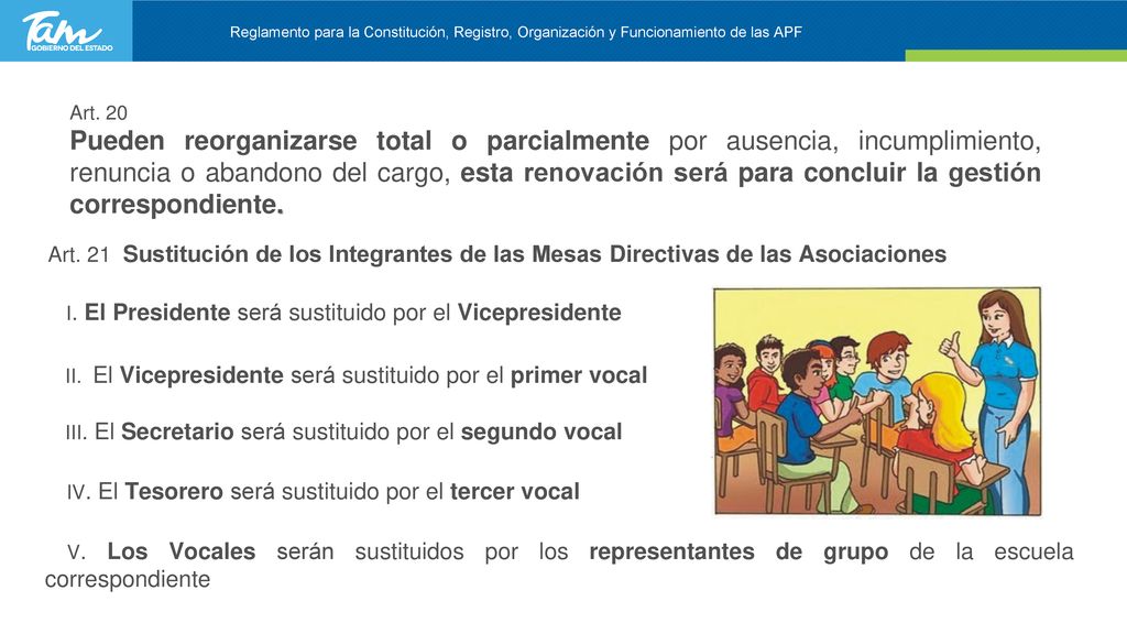 Reglamento para la Constitución, Registro, Organización y Funcionamiento de las APF