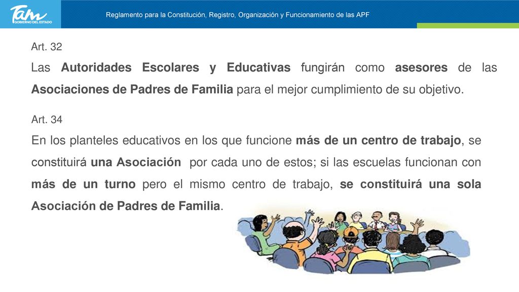 Reglamento para la Constitución, Registro, Organización y Funcionamiento de las APF