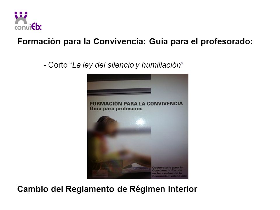 Formación para la Convivencia: Guía para el profesorado: