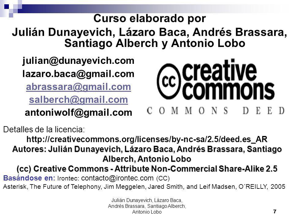 Curso elaborado por Julián Dunayevich, Lázaro Baca, Andrés Brassara, Santiago Alberch y Antonio Lobo.