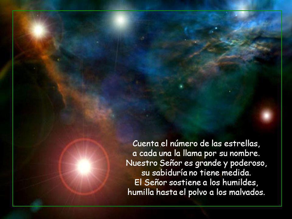 Cuenta el número de las estrellas, a cada una la llama por su nombre