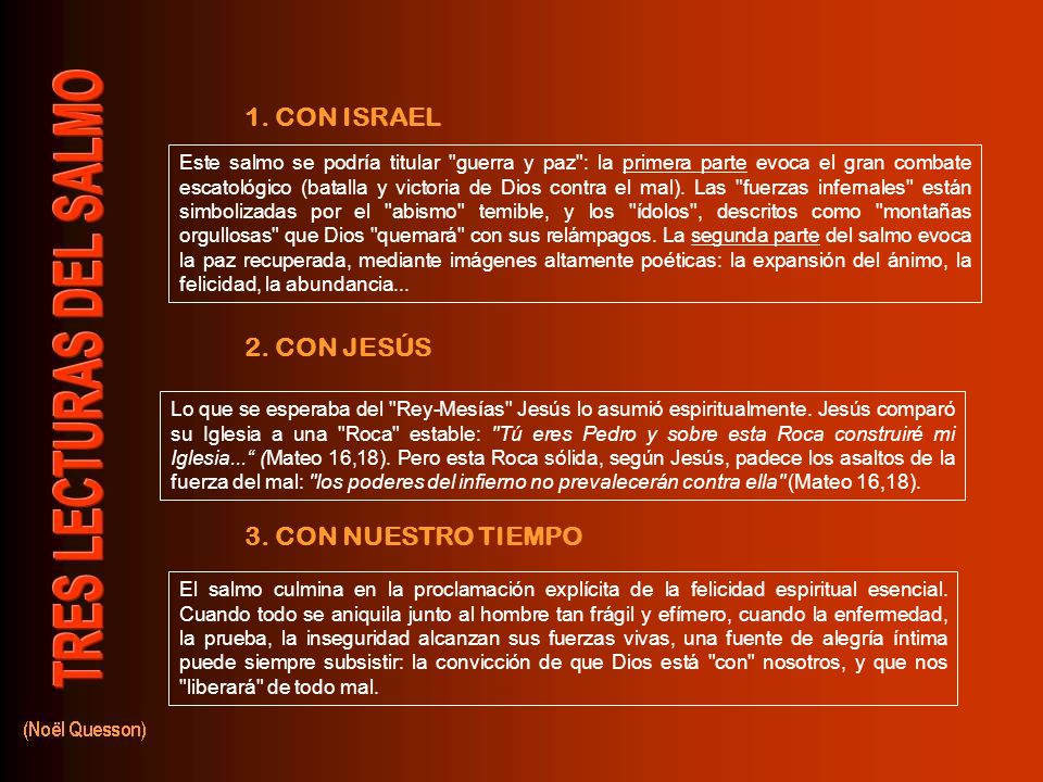 1. CON ISRAEL 2. CON JESÚS 3. CON NUESTRO TIEMPO