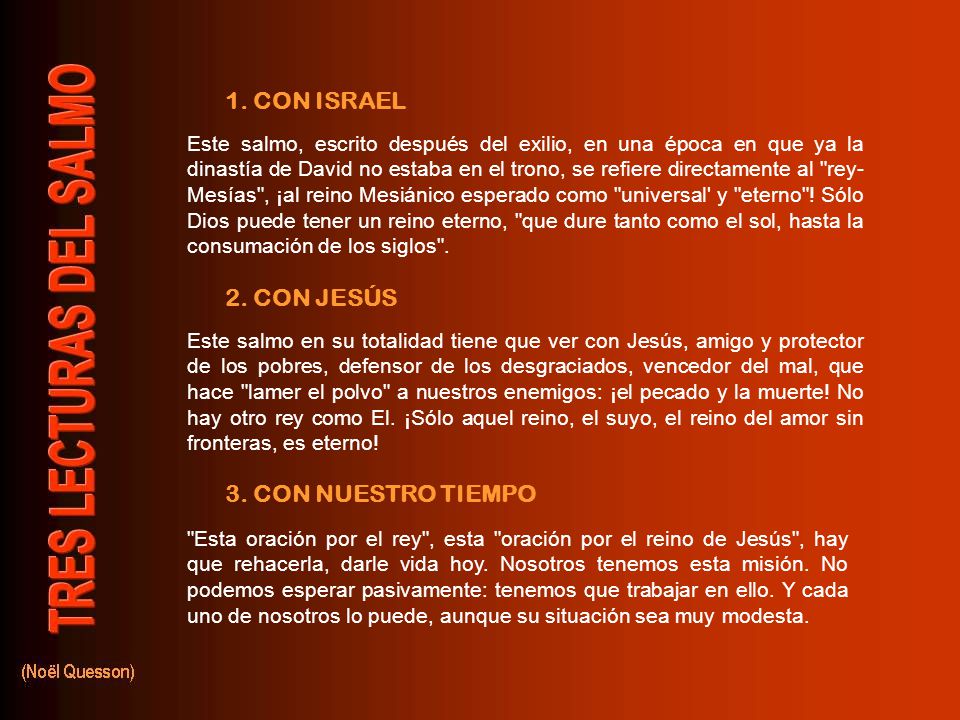 1. CON ISRAEL 2. CON JESÚS 3. CON NUESTRO TIEMPO