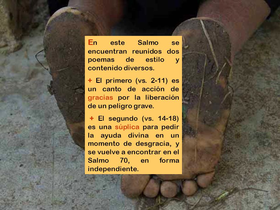 En este Salmo se encuentran reunidos dos poemas de estilo y contenido diversos.