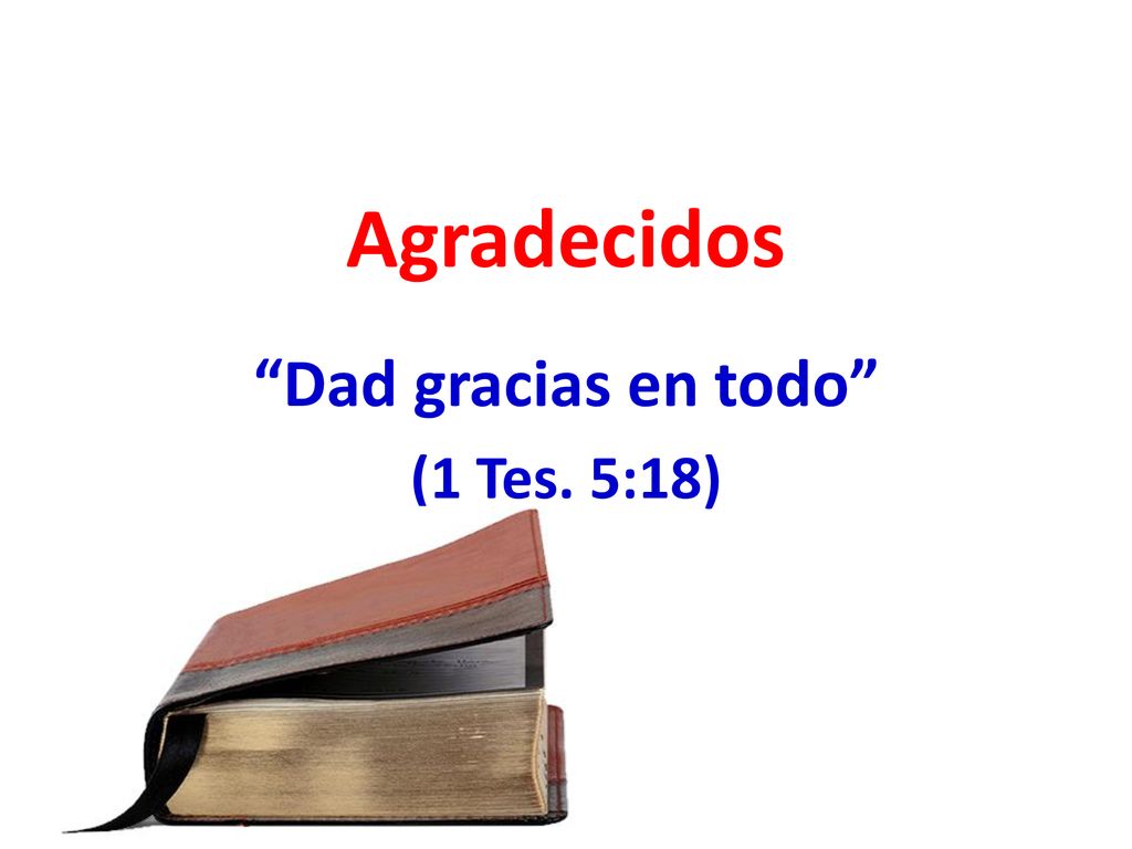 Dad gracias en todo (1 Tes. 5:18)