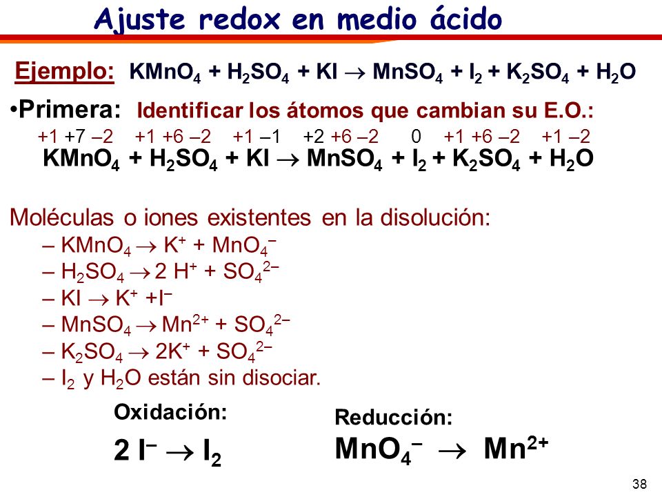 Kmno4 mnso4 h2o окислительно восстановительная реакция