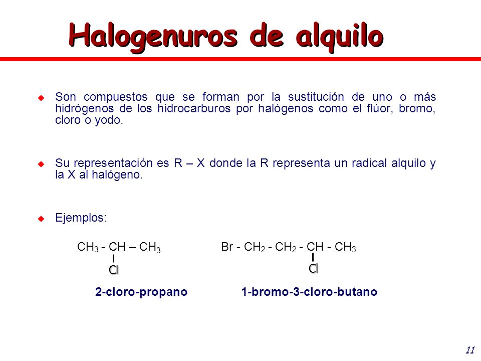 Halogenuros de alquilo