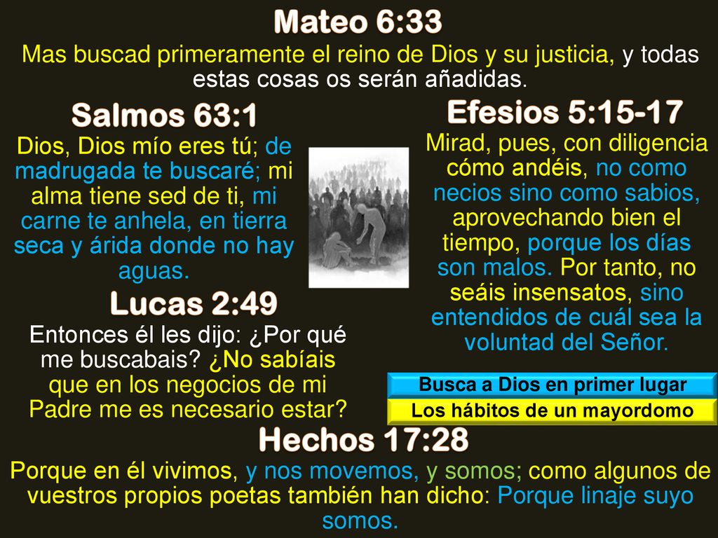Busca a Dios en primer lugar Los hábitos de un mayordomo