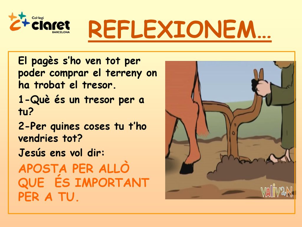 REFLEXIONEM… Aposta per allò que ÉS important PER A TU.