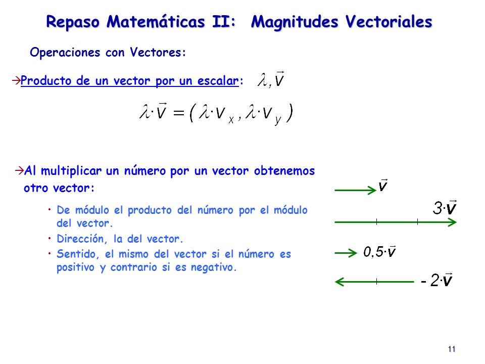 Repaso Matemáticas II: Magnitudes Vectoriales