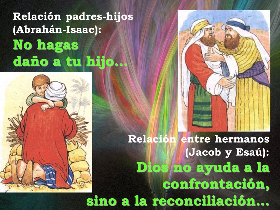 Dios no ayuda a la confrontación, sino a la reconciliación…