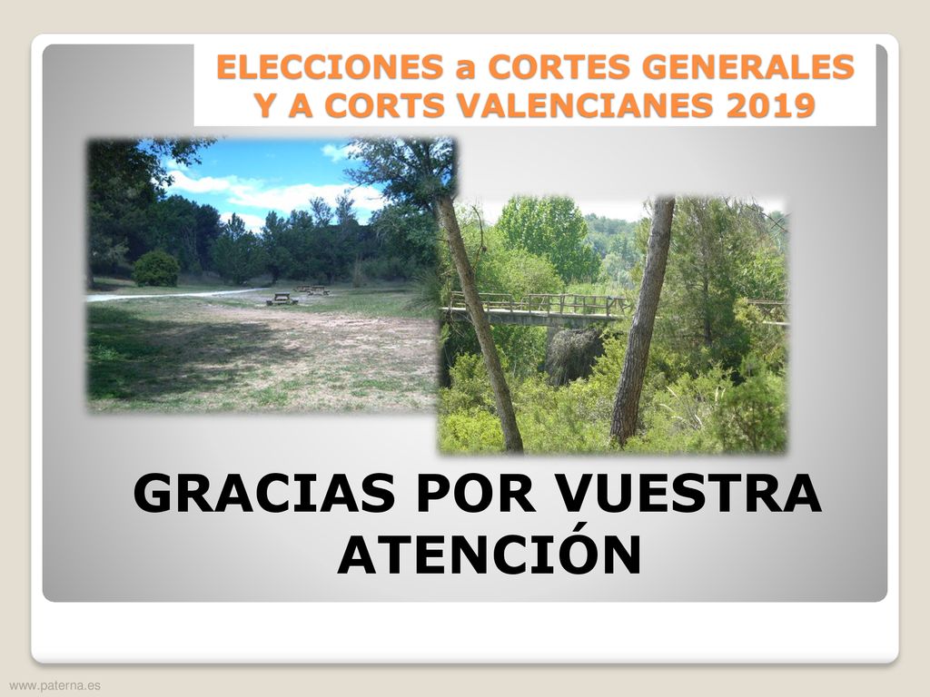 ELECCIONES a CORTES GENERALES Y A CORTS VALENCIANES 2019