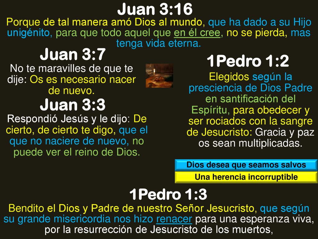 Dios desea que seamos salvos Una herencia incorruptible