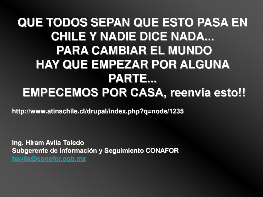 QUE TODOS SEPAN QUE ESTO PASA EN CHILE Y NADIE DICE NADA...
