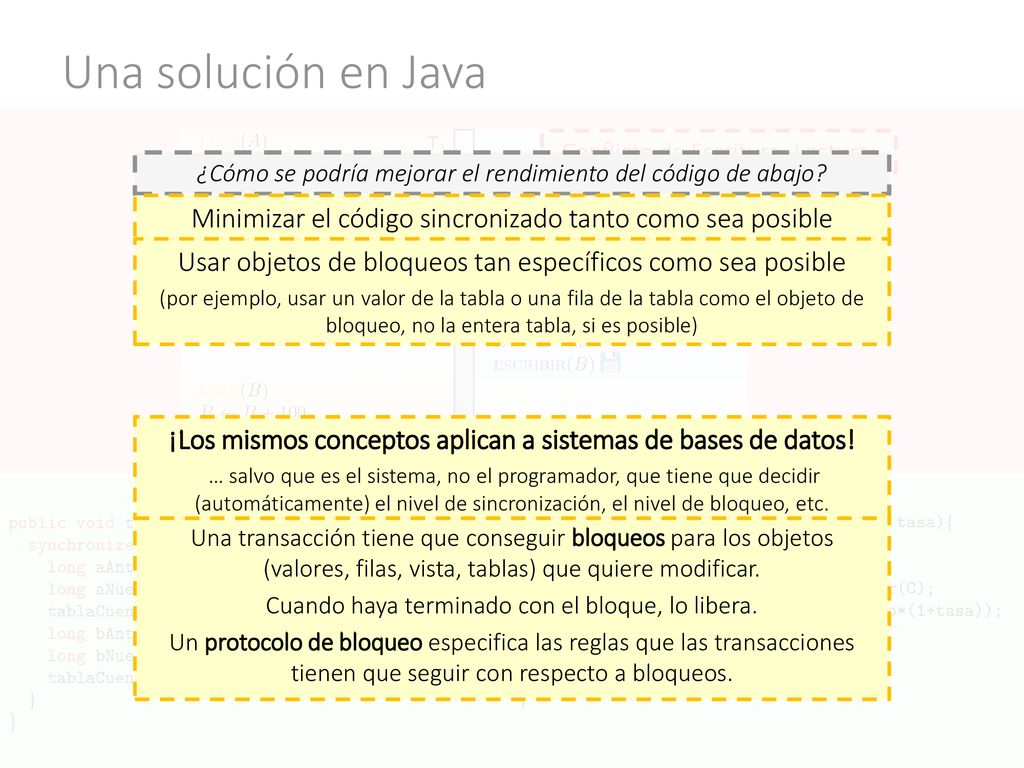 ¡Los mismos conceptos aplican a sistemas de bases de datos!