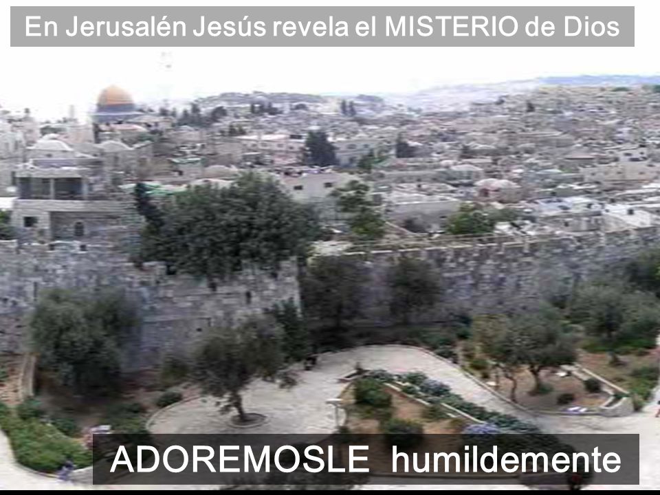 En Jerusalén Jesús revela el MISTERIO de Dios ADOREMOSLE humildemente