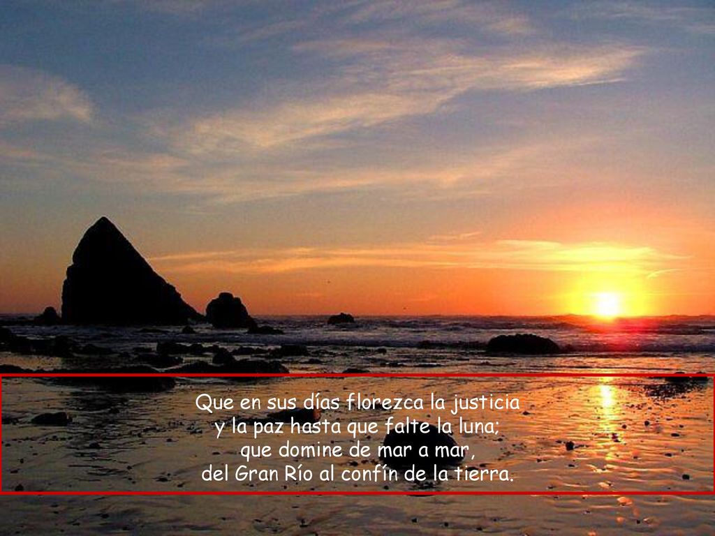 Que en sus días florezca la justicia y la paz hasta que falte la luna;
