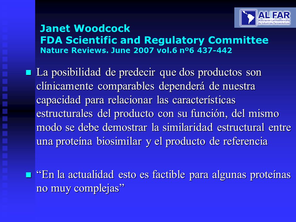 Janet Woodcock FDA Scientific and Regulatory Committee Nature Reviews