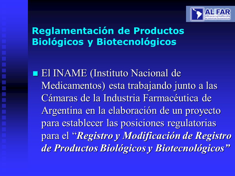 Reglamentación de Productos Biológicos y Biotecnológicos