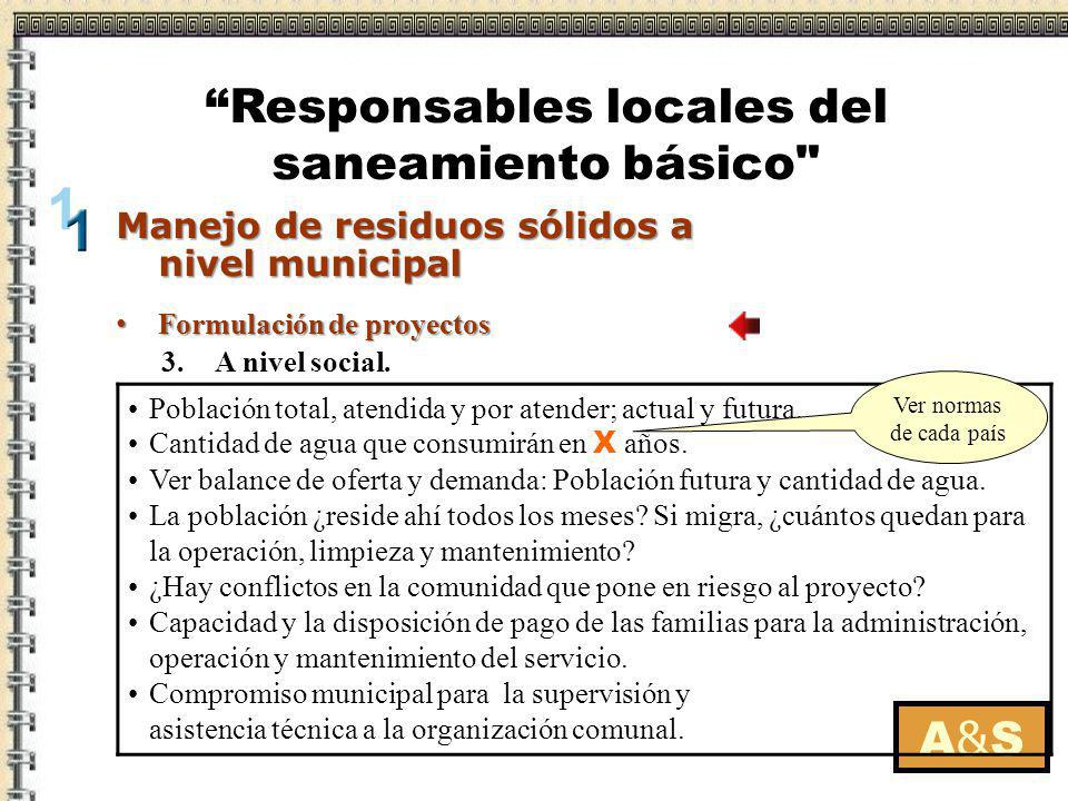 Manejo de residuos sólidos a nivel municipal