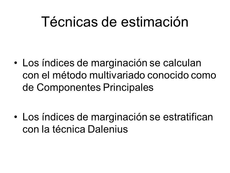 Técnicas de estimación